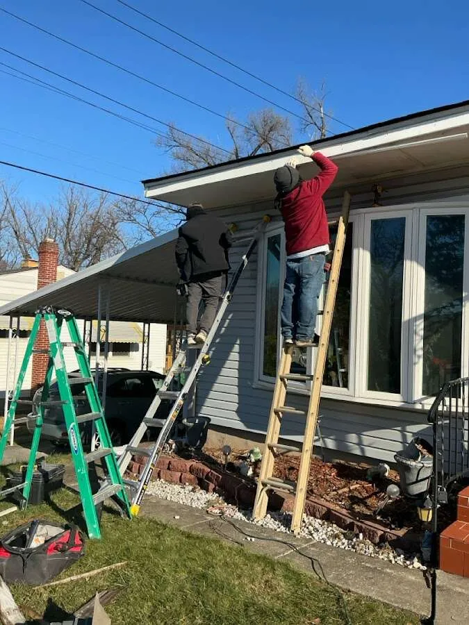Restoration crew performing exterior repair in Buena Vista